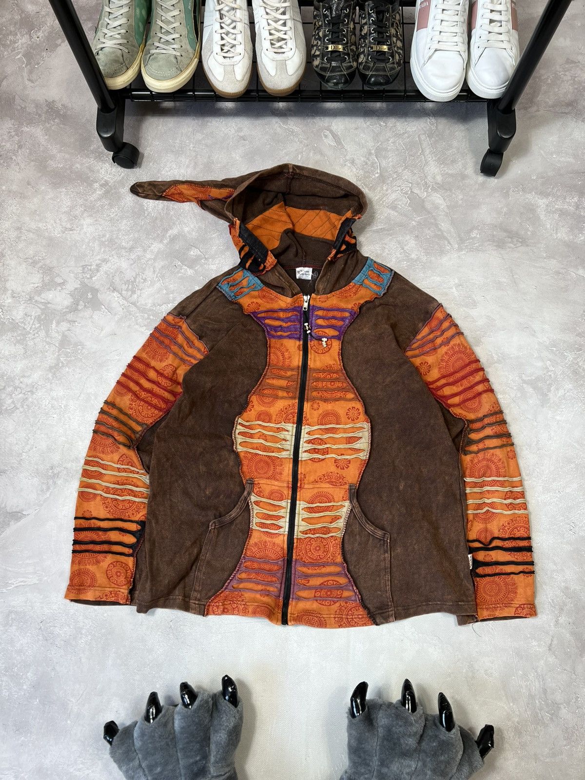 Vintage Vintage IfSixWasNine Style Distressed Zip Hoodie Size US XL / EU 56 / 4 - 1 Thumbnail