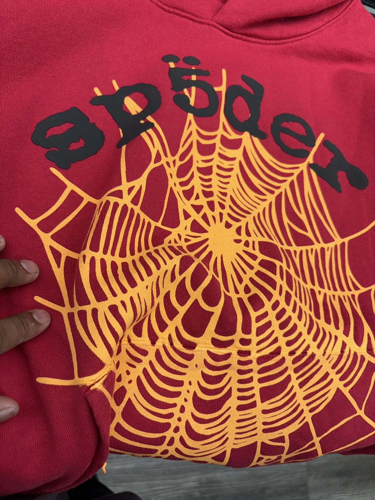 Sp5der Sp5der Og Web V2 Hoodie 'Red' Size US L / EU 52-54 / 3 - 3 Thumbnail
