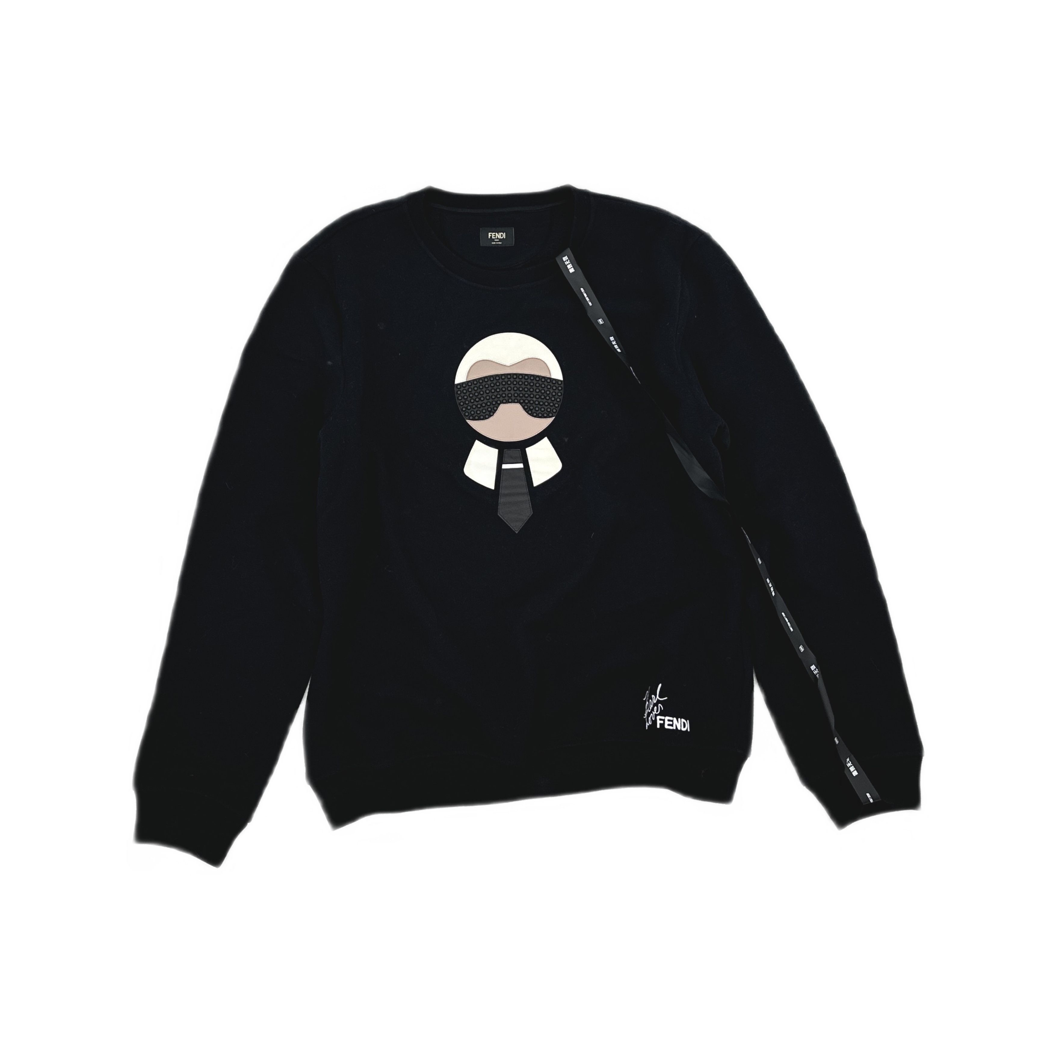 Fendi Fendi Karlito Logo Sweatshirt Black Size L Size US L / EU 52-54 / 3 - 1 Thumbnail