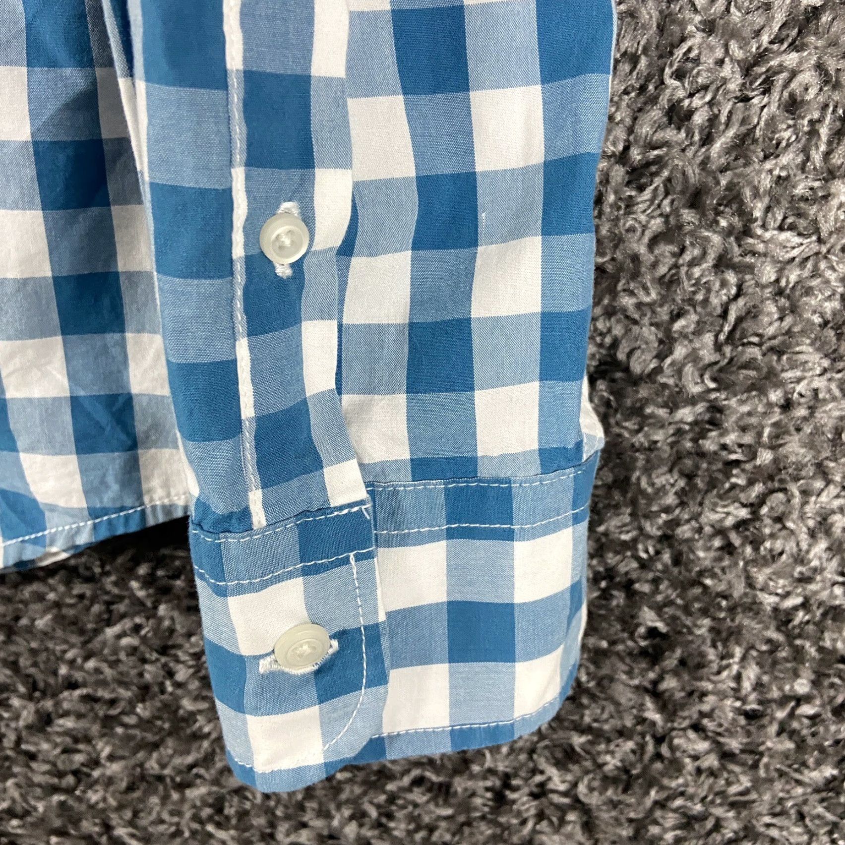 American Eagle Outfitters American Eagle Button-Up Long Sleeve Shirt XL Men’s Classic Fit Blue Checker Multicolor Size US XL / EU 56 / 4 - 3 Thumbnail