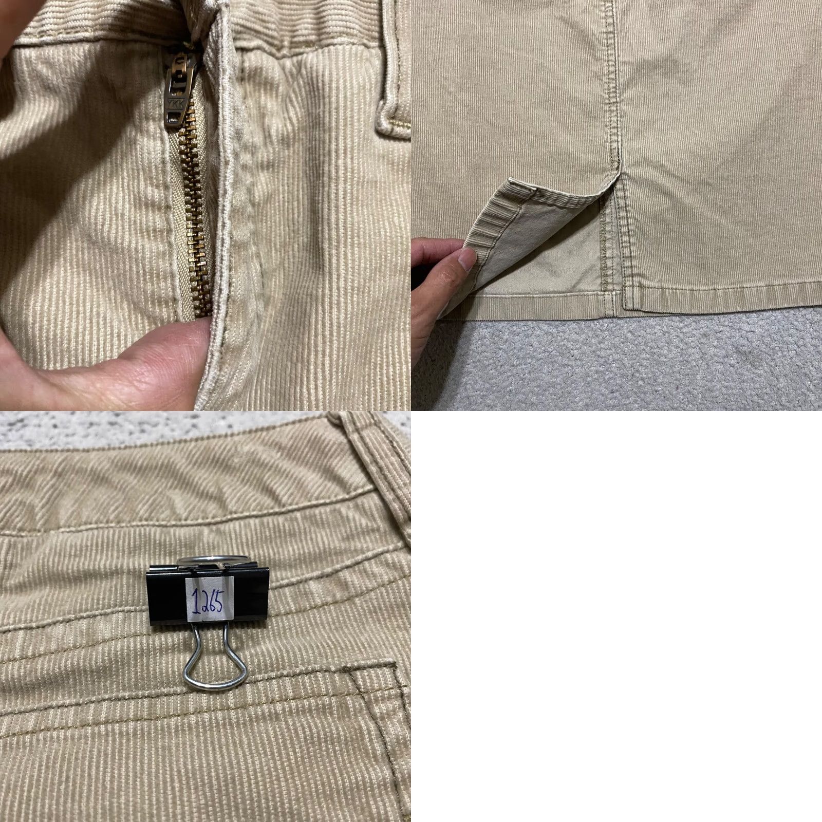 Vintage L.L. Bean Skirt Beige Corduroy Pockets Petites 4P Womens Straight Pencil Casual Business Travel 1265 Size 27" / US 4 / IT 40 - 8 Thumbnail