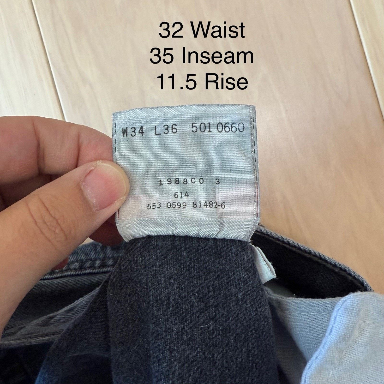 Levi's × Vintage Vintage Levis 501 Jeans 32 Black Made In USA 90s Straight Size US 32 / EU 48 - 5 Thumbnail