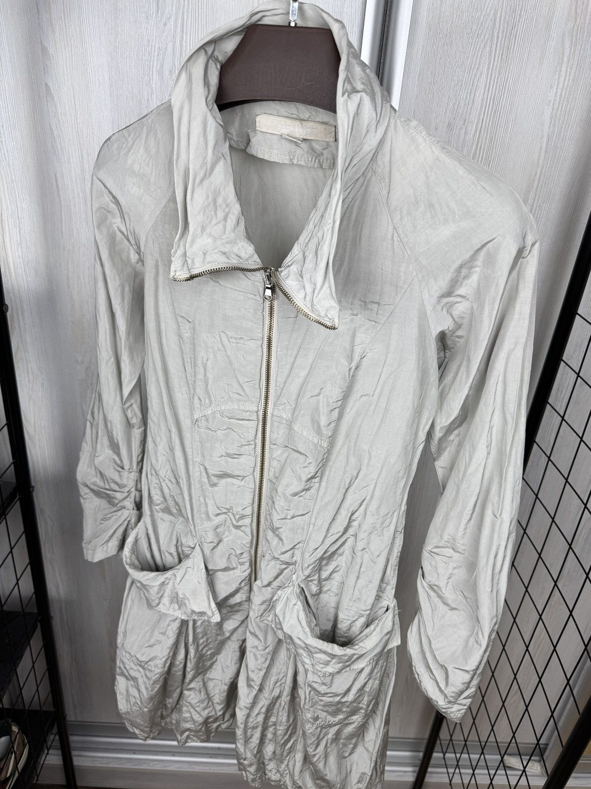 Transit Transit Par Such TR-900 Beige Metal Designer Full Zip Coat Size XS / US 0-2 / IT 36-38 - 8 Thumbnail
