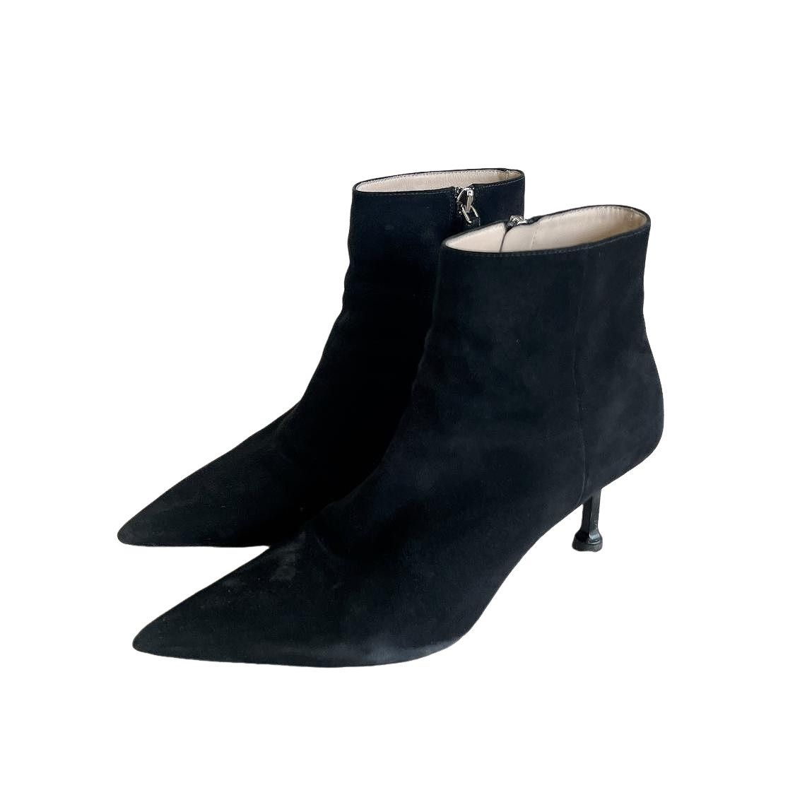 Prada Prada Suede Pointed Toe Kitten Heel Boots Size 36 Size US 6 / IT 36 - 1 Thumbnail