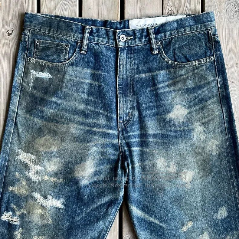 Neighborhood Neighborhood size L Splatter Mud Dye King Ripped Patched D Size US 27 - 3 Thumbnail