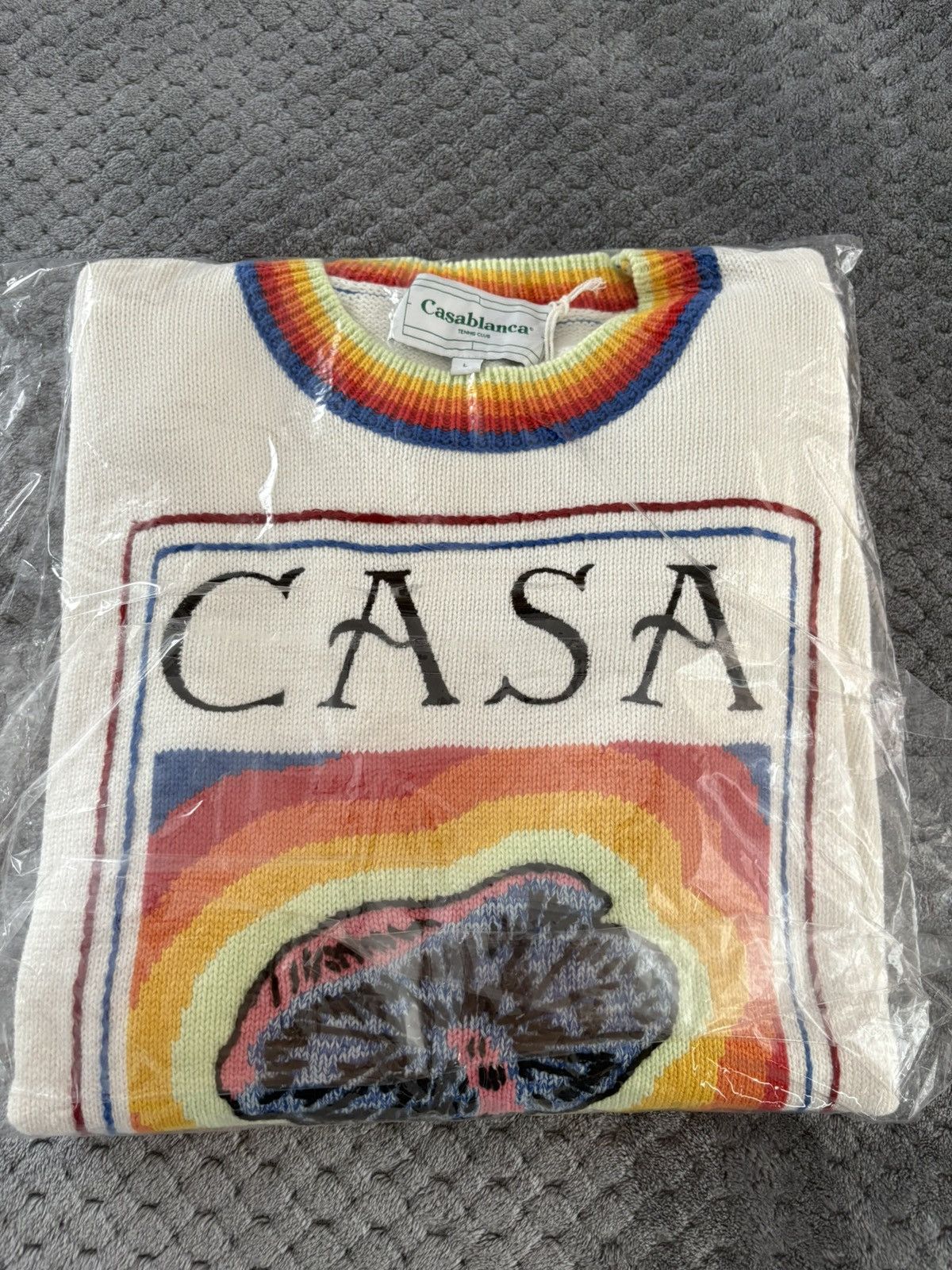 Casablanca Casablanca Intarsia Knit Sweater - Mind Vibrations Size US L / EU 52-54 / 3 - 8 Thumbnail