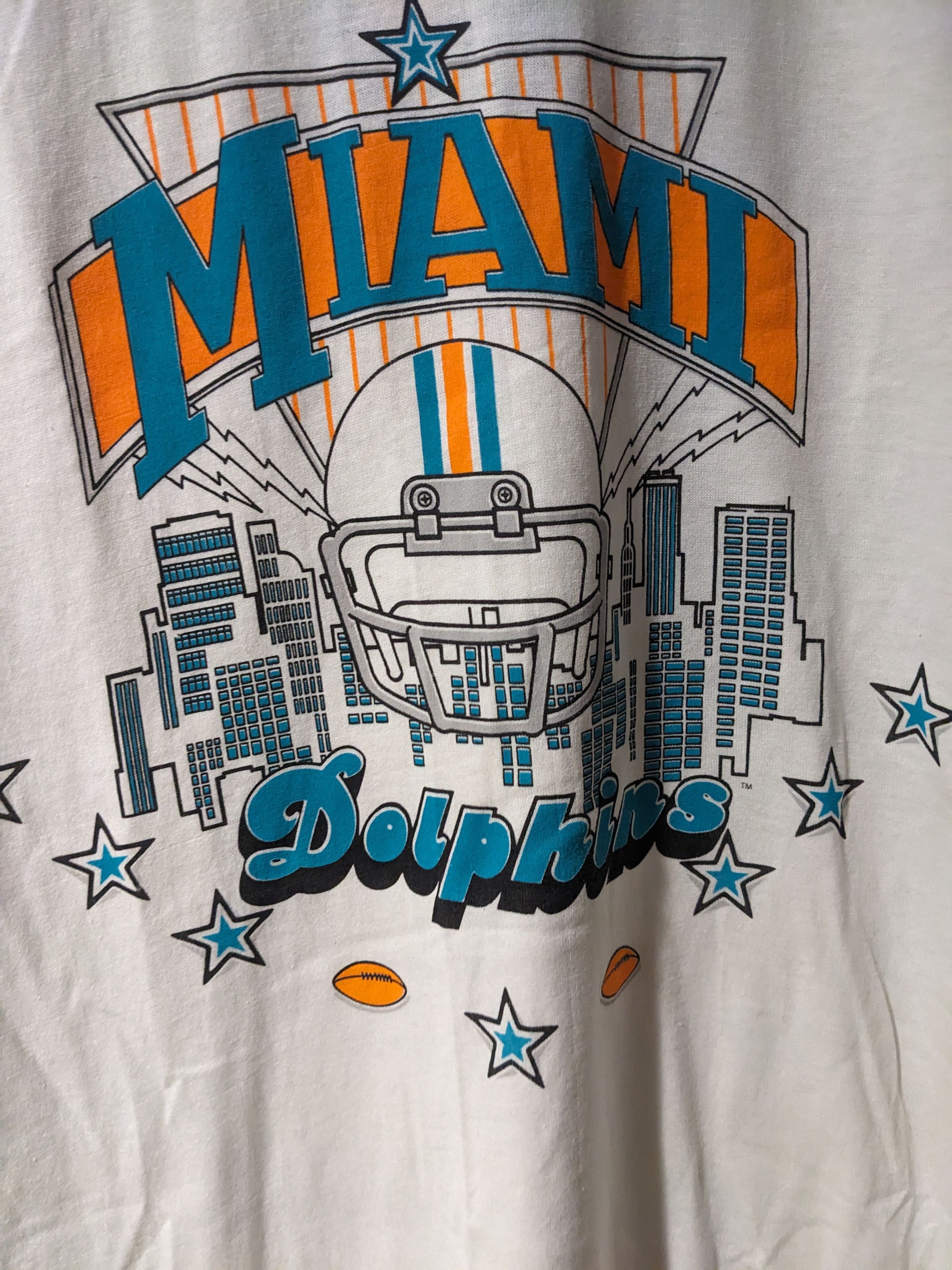 NFL × Vintage Vintage 90s Miami Dolphins NFL Football Sleep Wear T-Shirt Size US M / EU 48-50 / 2 - 2 Thumbnail