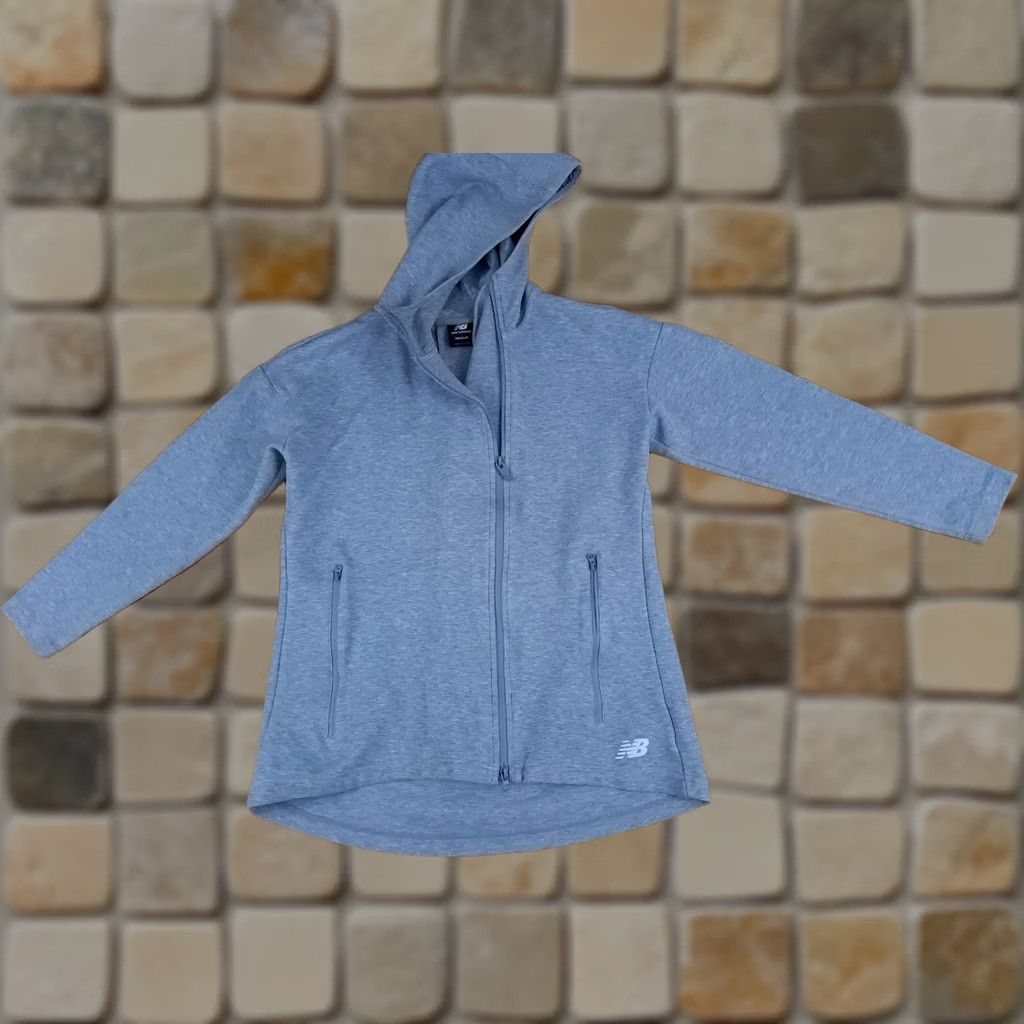 New Balance New Balance Woman Full Zip Sweatshirt M Gray Pockets Sports Outdoor Size M / US 6-8 / IT 42-44 - 1 Thumbnail