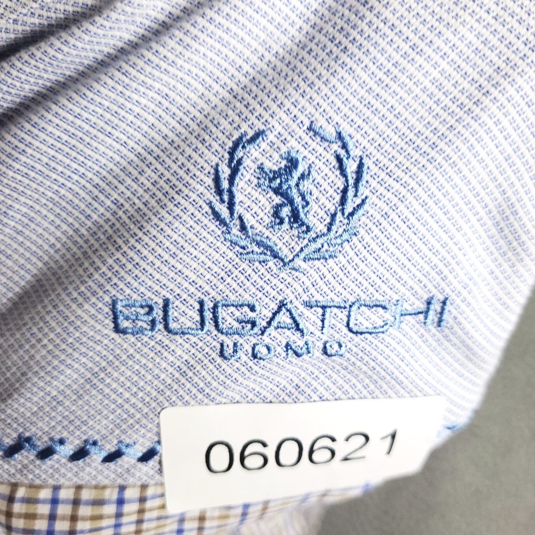 BUGATCHI Bugatchi Shirt Mens Large Blue Beige Plaid Classic Fit Button Up Long Sleeve Size US L / EU 52-54 / 3 - 7 Thumbnail
