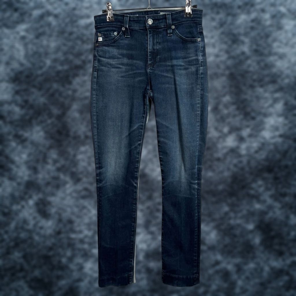 Denime VINTAGE AG Adriano Goldschmied The Mari High-Rise Straight Jeans Womens 24R Blue Denim Size 42" / US 20 - 1 Thumbnail