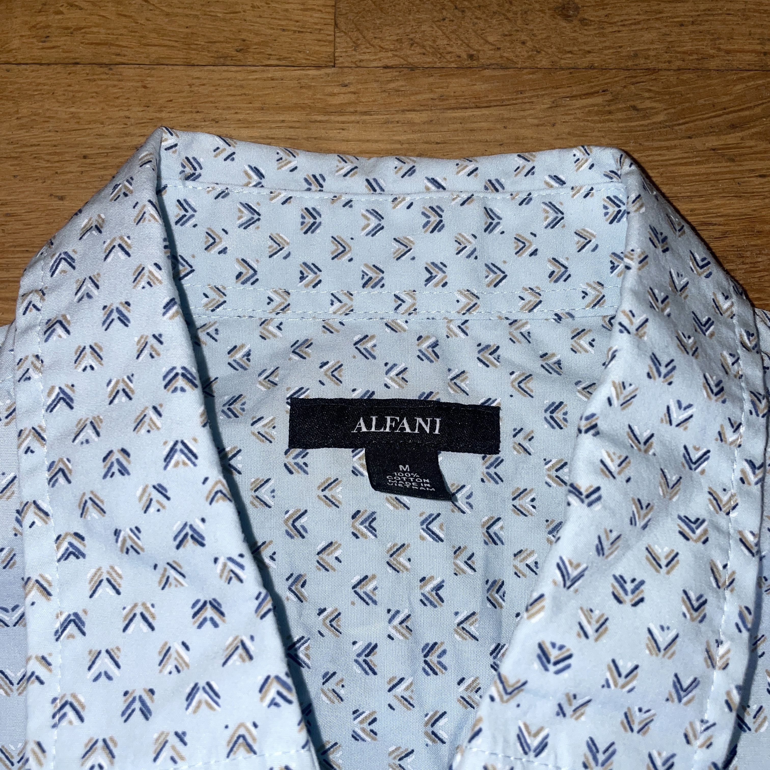 Alfani × Designer Alfani Men's Fashionable Shirt Elegant Cotton Size M Size US M / EU 48-50 / 2 - 2 Thumbnail