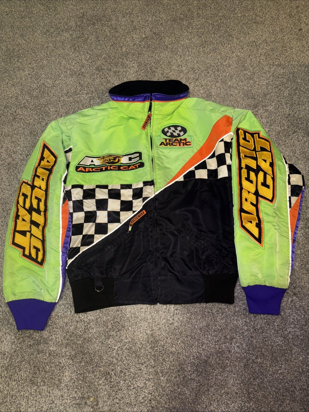 Vintage Arctic Cat 90s Mens Size S Team Arctic Racing Bomber Jacket Size US S / EU 44-46 / 1 - 1 Thumbnail