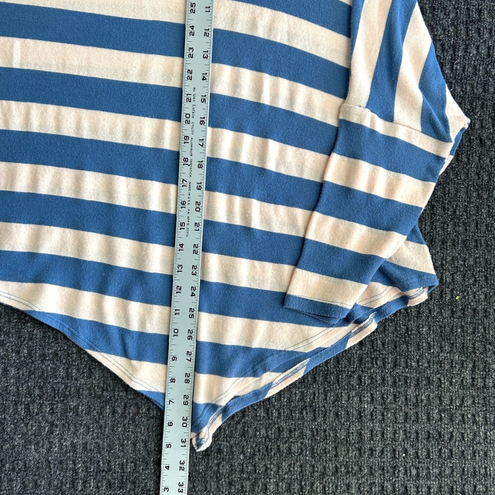 Vintage STARKx Womens L Shirt Top Tunic Drop Shoulder Asymmetrical Striped Blouse Casual Beach Tunic NEW Size L / US 10 / IT 46 - 6 Thumbnail