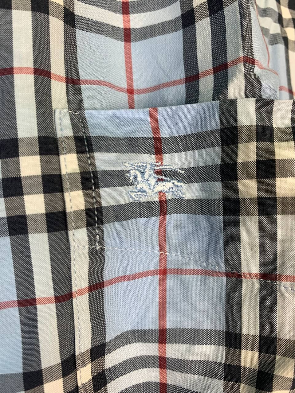 Burberry Burberry Men Long Sleeve Blue Shirt Vintage Nova Check Size US XL / EU 56 / 4 - 3 Thumbnail