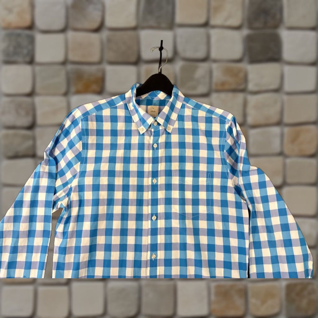 Gap **Gap Men's L Blue Check Button-Down Shirt Preppy Long Sleeve** User: Gap Men's L Blue Check Button-Down Shirt Preppy Long Sleeve Size US L / EU 52-54 / 3 - 1 Thumbnail