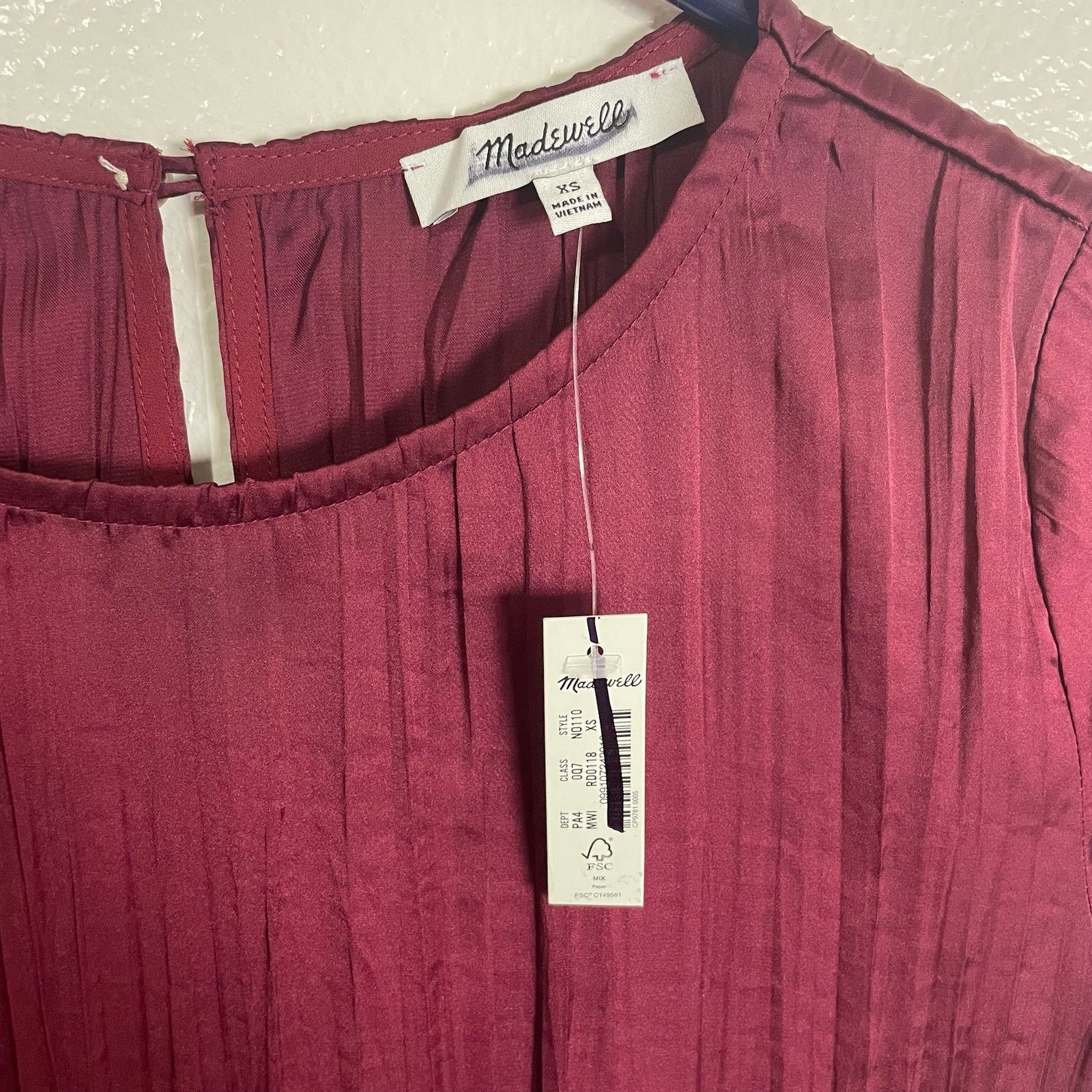 Madewell Madewell Kourtney Plisse Midi Slip Dress US Women's XS New Size XS / US 0-2 / IT 36-38 - 6 Thumbnail