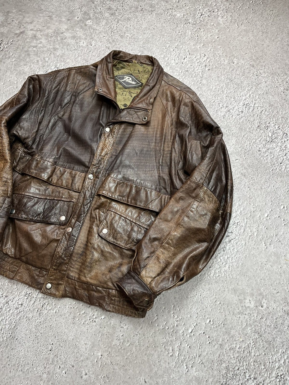 Genuine Leather Vintage Military Aviator Pilot Leather Jacket S Distressed Size US S / EU 44-46 / 1 - 2 Thumbnail