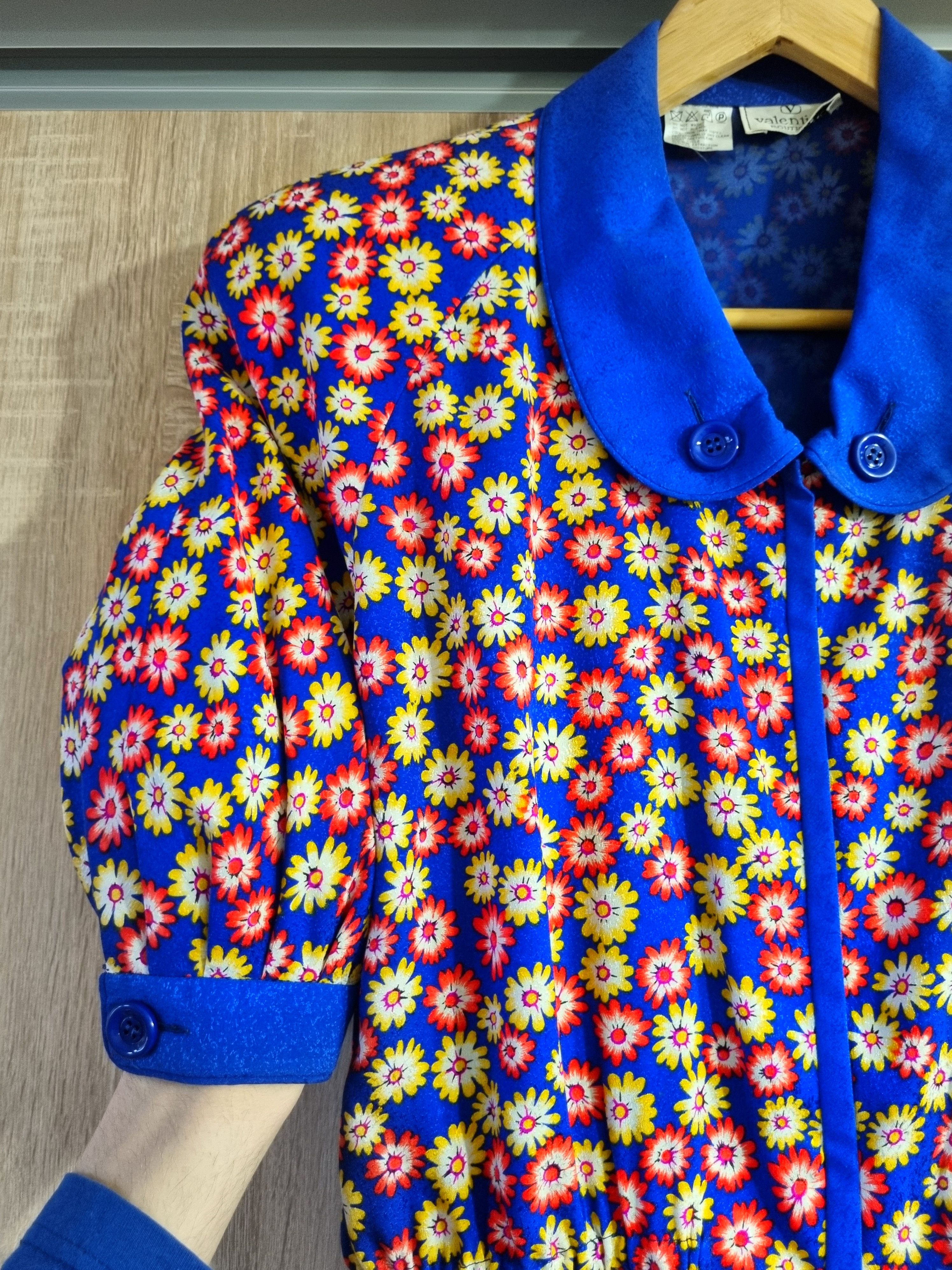 Valentino × Vintage Vintage Valentino Boutique Floral Midi Dress Size XL / US 12-14 / IT 48-50 - 3 Thumbnail