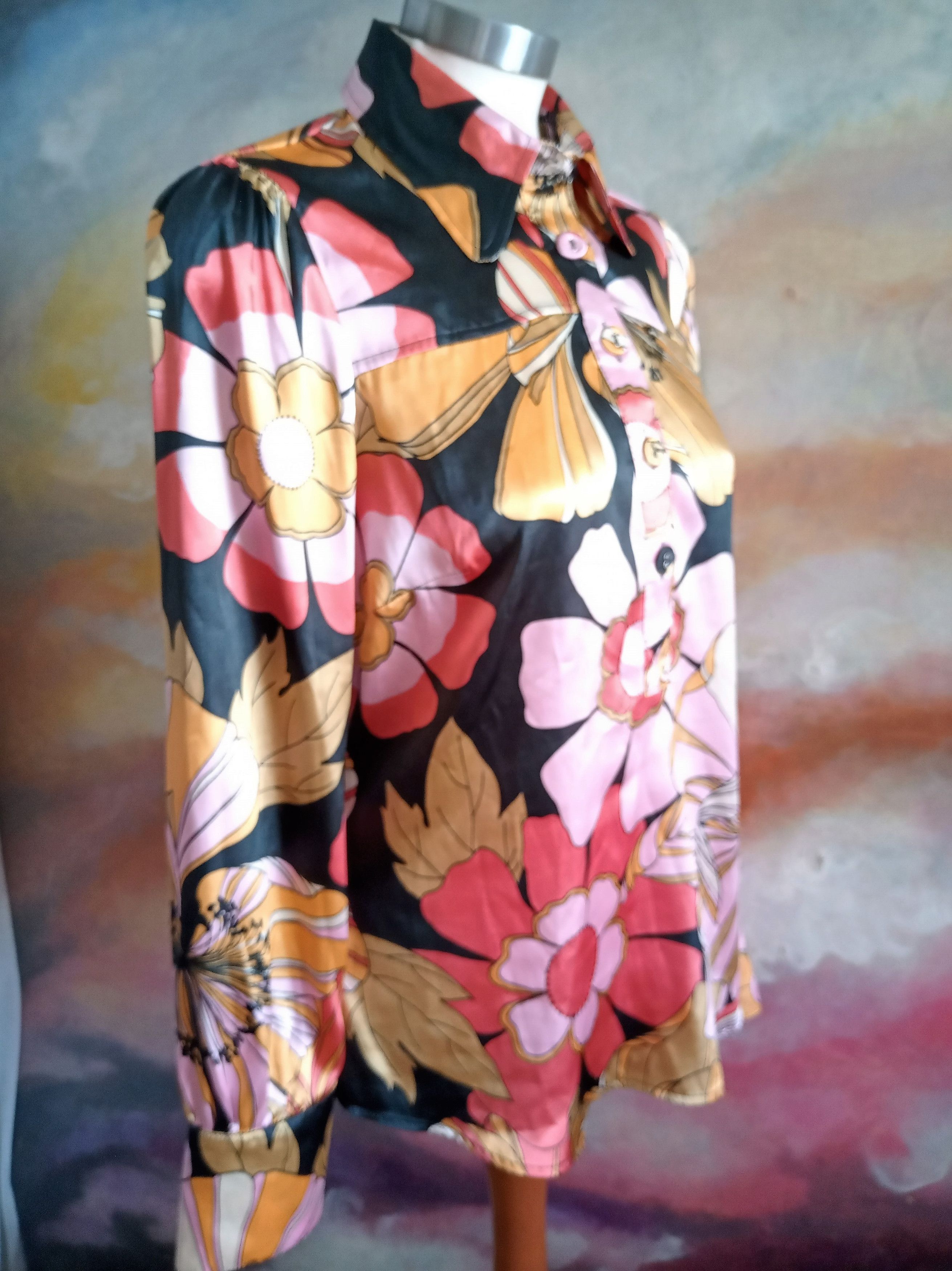 NEXT × Vintage Boho Vintage NEXT satin blouse Size M / US 6-8 / IT 42-44 - 7 Thumbnail
