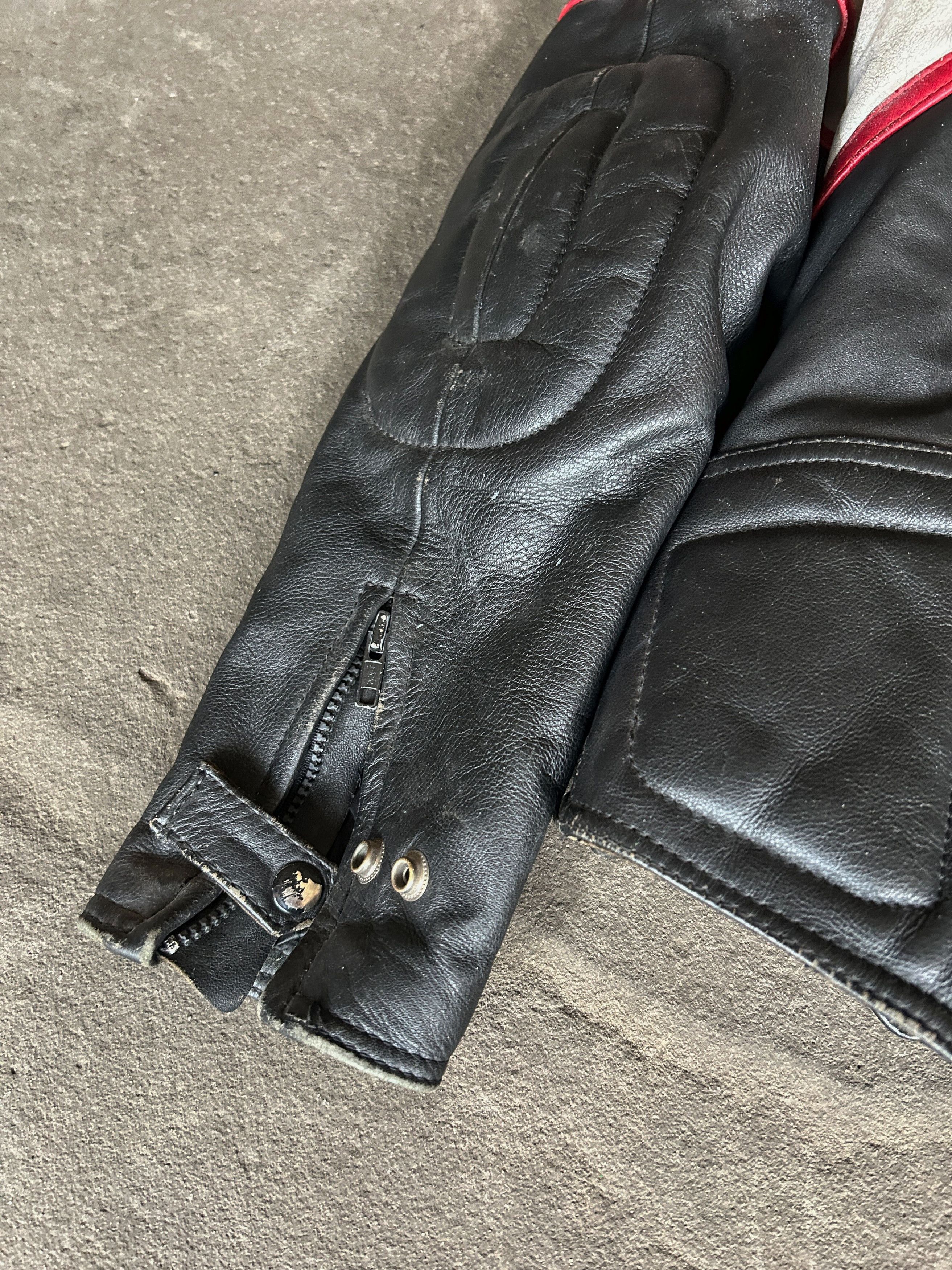 Vintage Vintage Red Black Leather Motorcycle Racing Jacket Biker Size US M / EU 48-50 / 2 - 5 Thumbnail