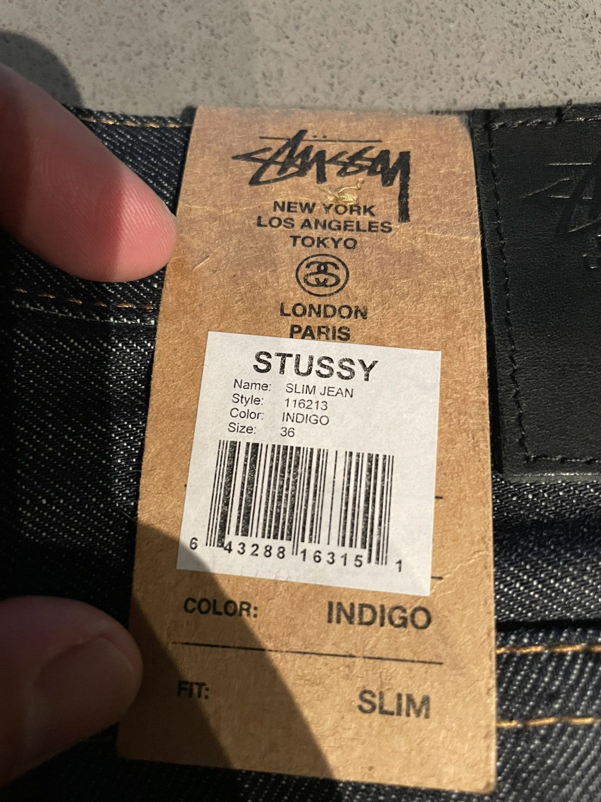 Stussy Brand New Stussy Slim Fit Rigid Denim Pant size 36 Size US 36 / EU 52 - 7 Thumbnail