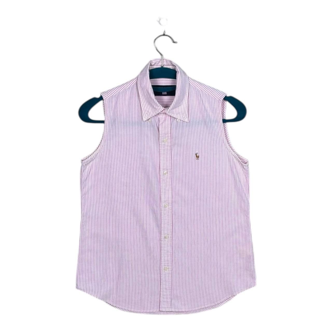 Polo Ralph Lauren VTG 90s Ralph Lauren Polo Sport Sleeveless Pinstripe Shirt Size M / US 6-8 / IT 42-44 - 1 Thumbnail