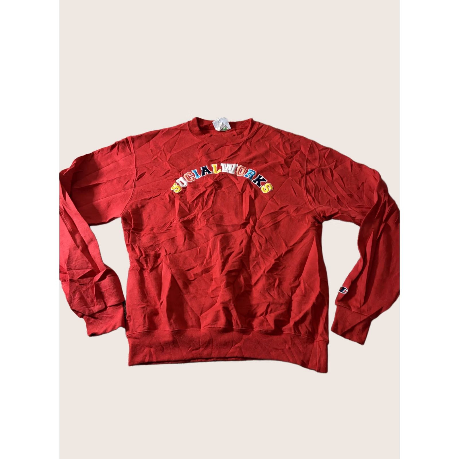 Champion Champion Sweatshirt Mens M Red Graphic Print Fleece Pullover Crewneck Size US M / EU 48-50 / 2 - 1 Thumbnail
