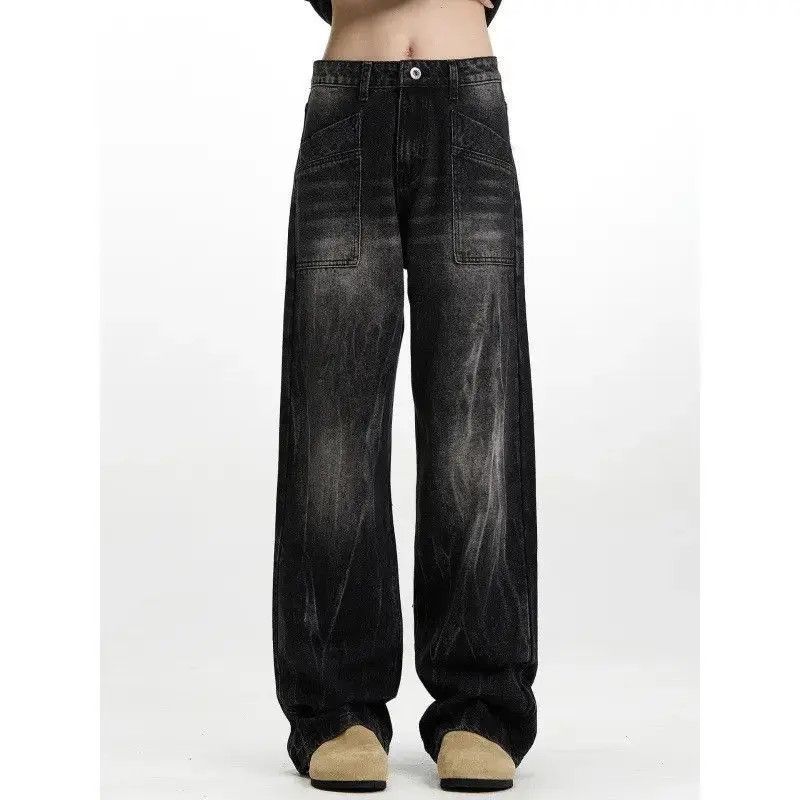 Japanese Brand Retro loose high street straight leg jeans Size US 32 / EU 48 - 3 Thumbnail