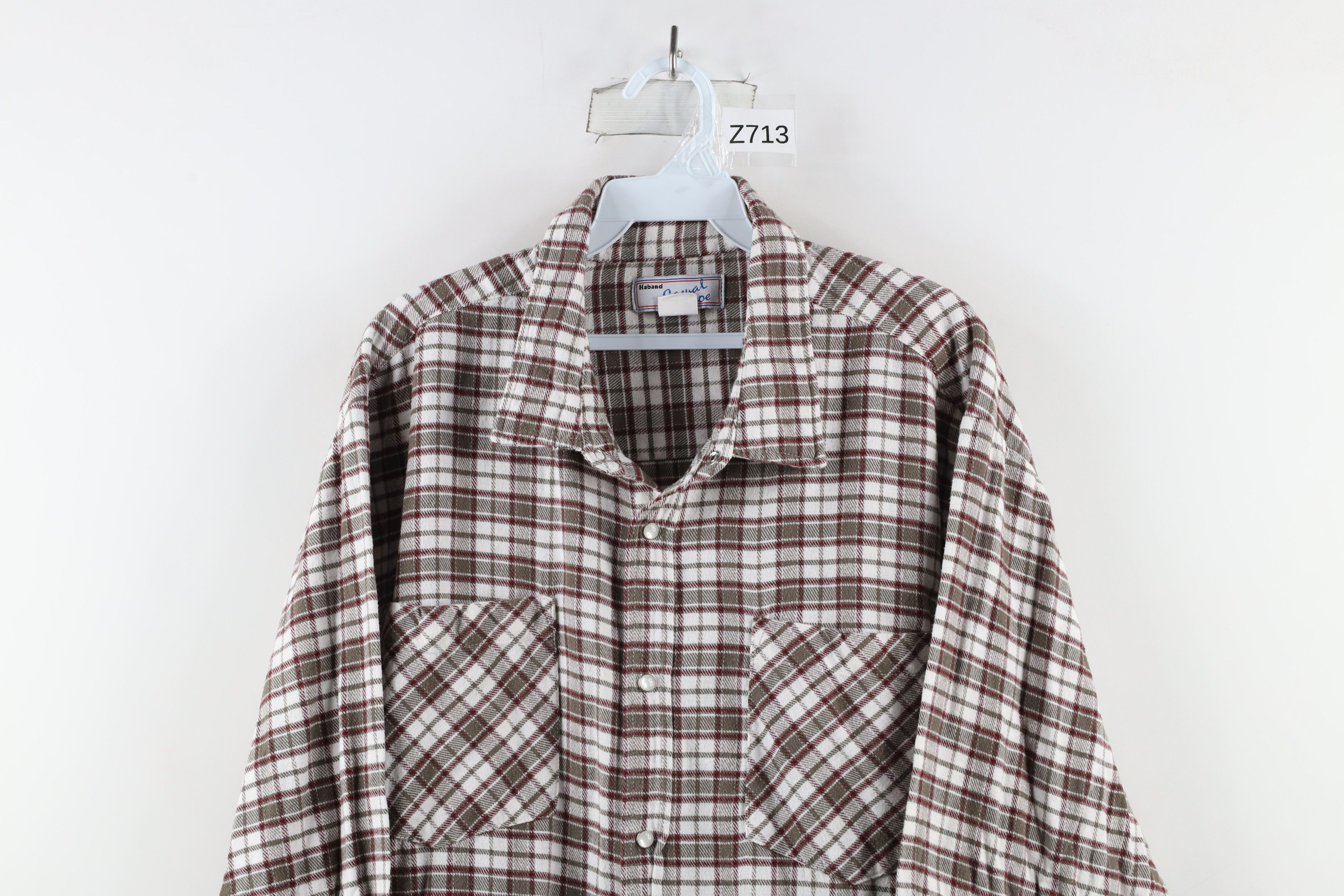 Vintage Vintage 90s Streetwear Collared Snap Button Shirt Plaid Size US XL / EU 56 / 4 - 2 Thumbnail