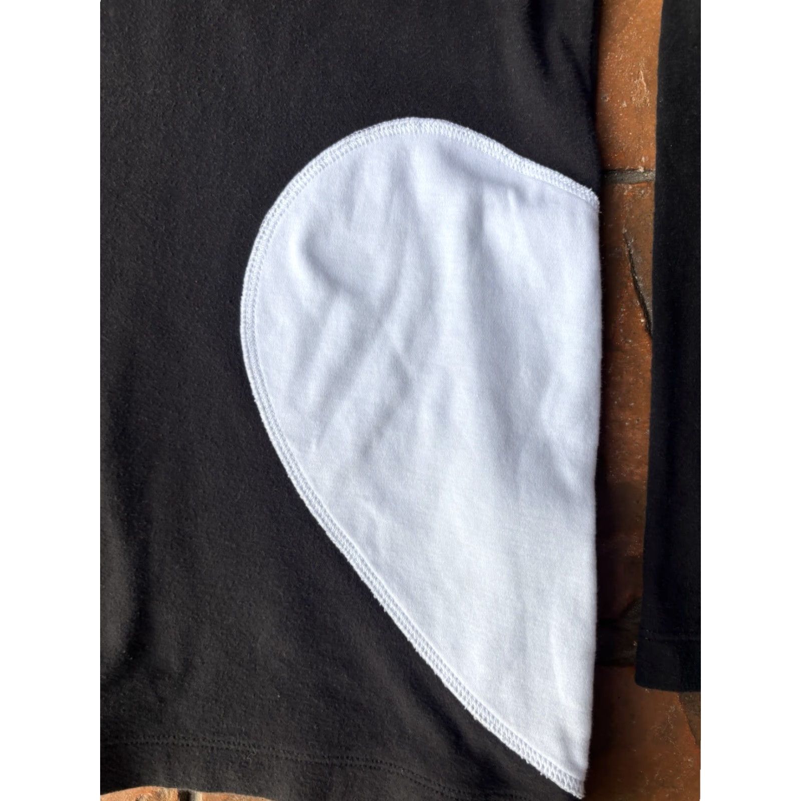 Vintage Lisa Todd Shirt Women's Medium Black Heart Side Zip Long Sleeve Top Size M / US 6-8 / IT 42-44 - 4 Thumbnail