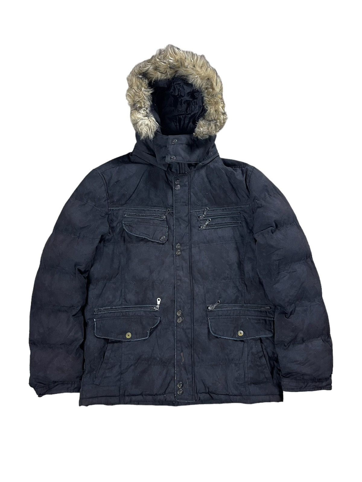 Japanese Brand × Vintage Vintage Bareback Realdress Puffer Faux Fur Hoodie Jacket Size US M / EU 48-50 / 2 - 1 Thumbnail