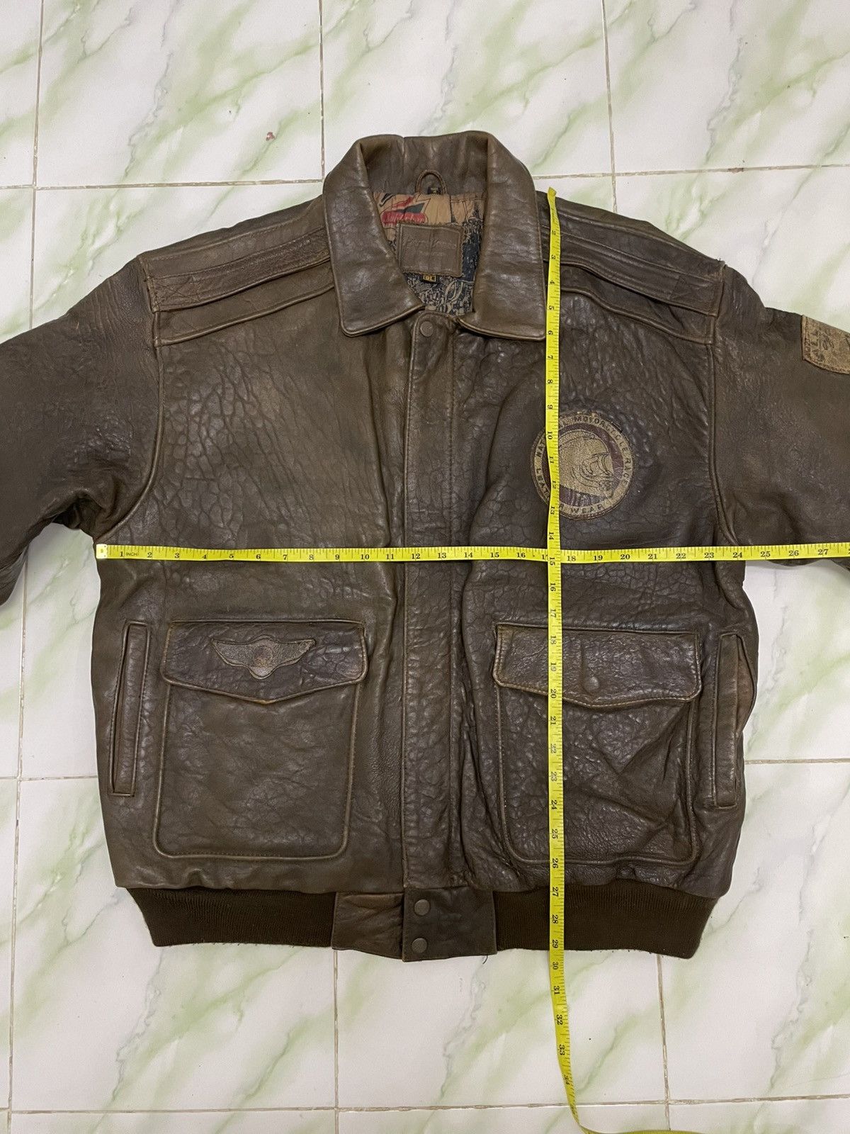 Indian Motorcycle Vintage Indian Motorcycle Flying Tigers Leather Jacket 50s Size US XL / EU 56 / 4 - 24 Thumbnail