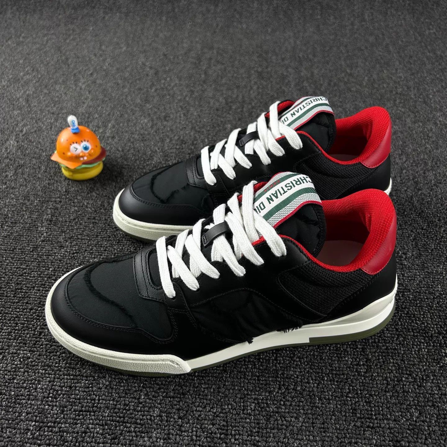 Dior Dior Black Red Colorblocked Bee Sneakers EUR 38 Size US 7.5 / IT 37.5 - 1 Thumbnail