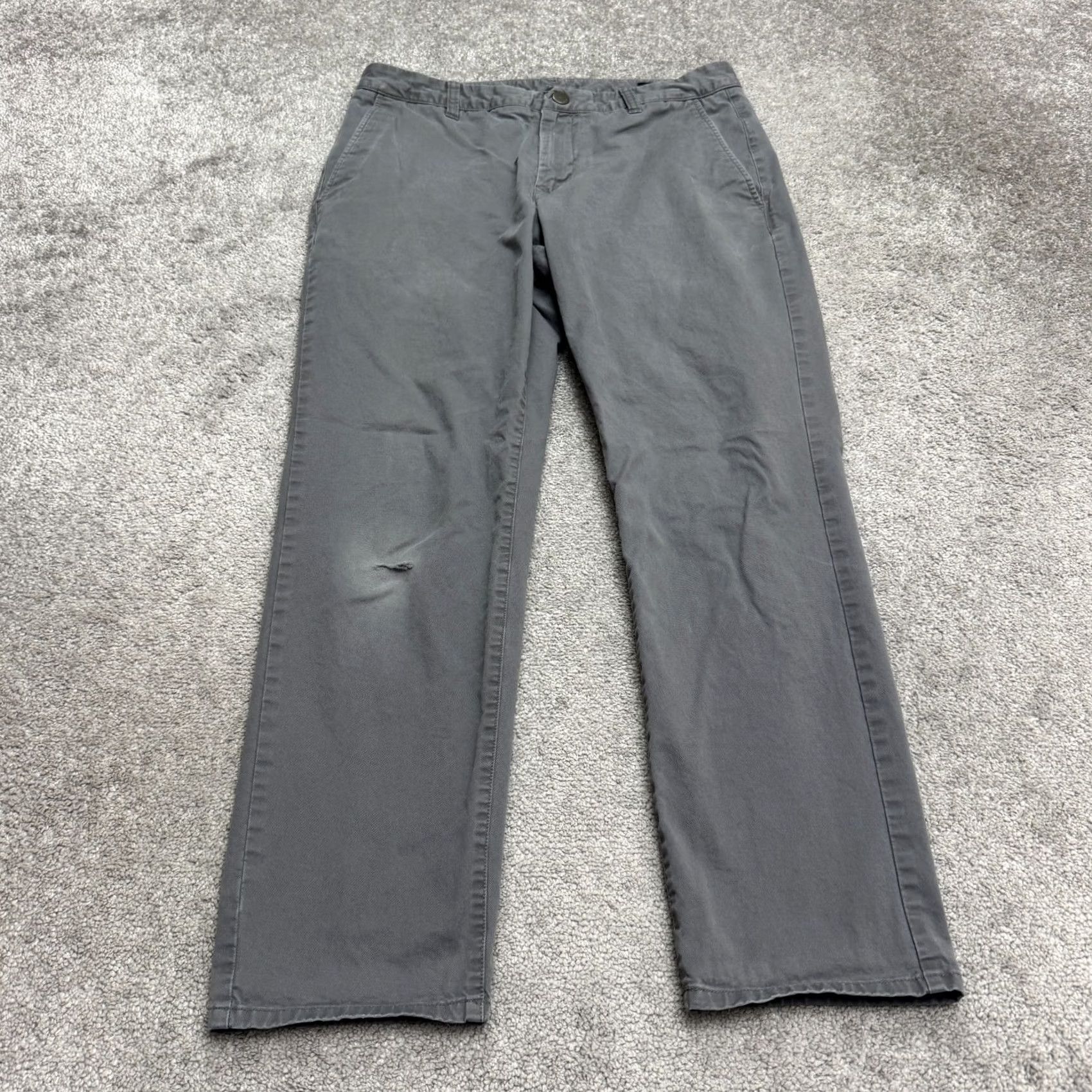 Bonobos Bonobos Slim Fit Chino Pants Mens 32x30 Gray Straight Leg Cotton Casual Preppy Style Size US 32 / EU 48 - 2 Thumbnail