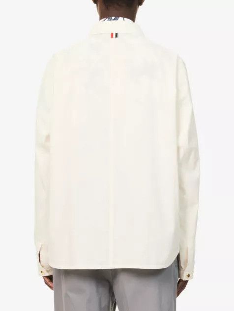 Thom Browne o1h1sh10525 Utility Patch Pocket Shirt in White Size US XL / EU 56 / 4 - 4 Thumbnail