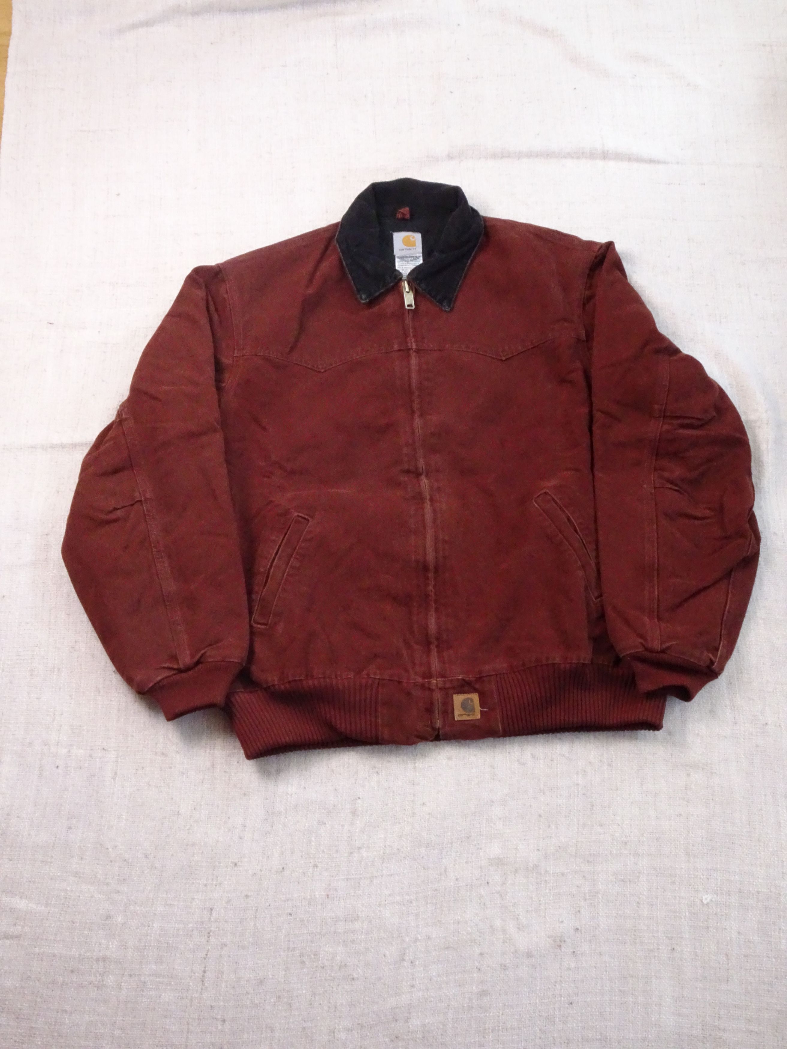 Carhartt Vtg Carhartt Detroit Jacket Red Duck Cord Collar Workwear Size US XL / EU 56 / 4 - 1 Thumbnail