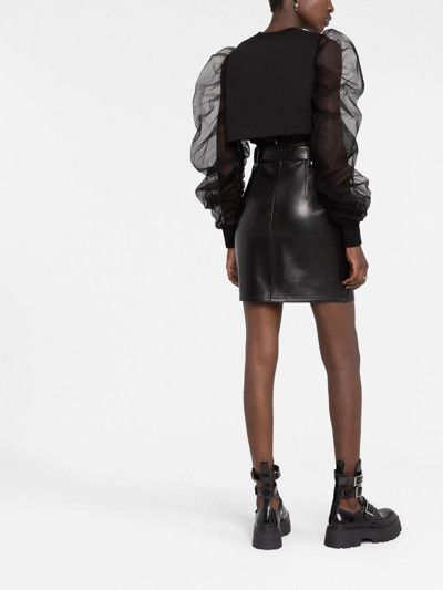 Alexander McQueen o1y0325 Mini Skirt in Black Size 26" / US 2 / IT 38 - 4 Thumbnail