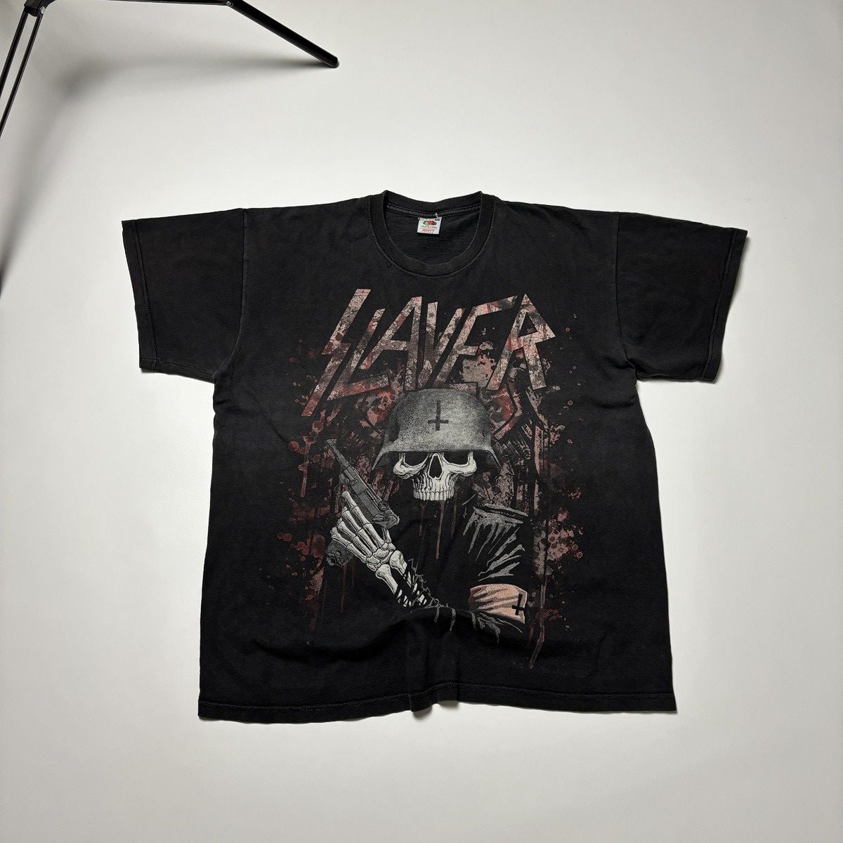 Band Tees × Slayer × Vintage Slayer vintage sun faded t-shirt rock band size XL 90s Size US XL / EU 56 / 4 - 1 Thumbnail