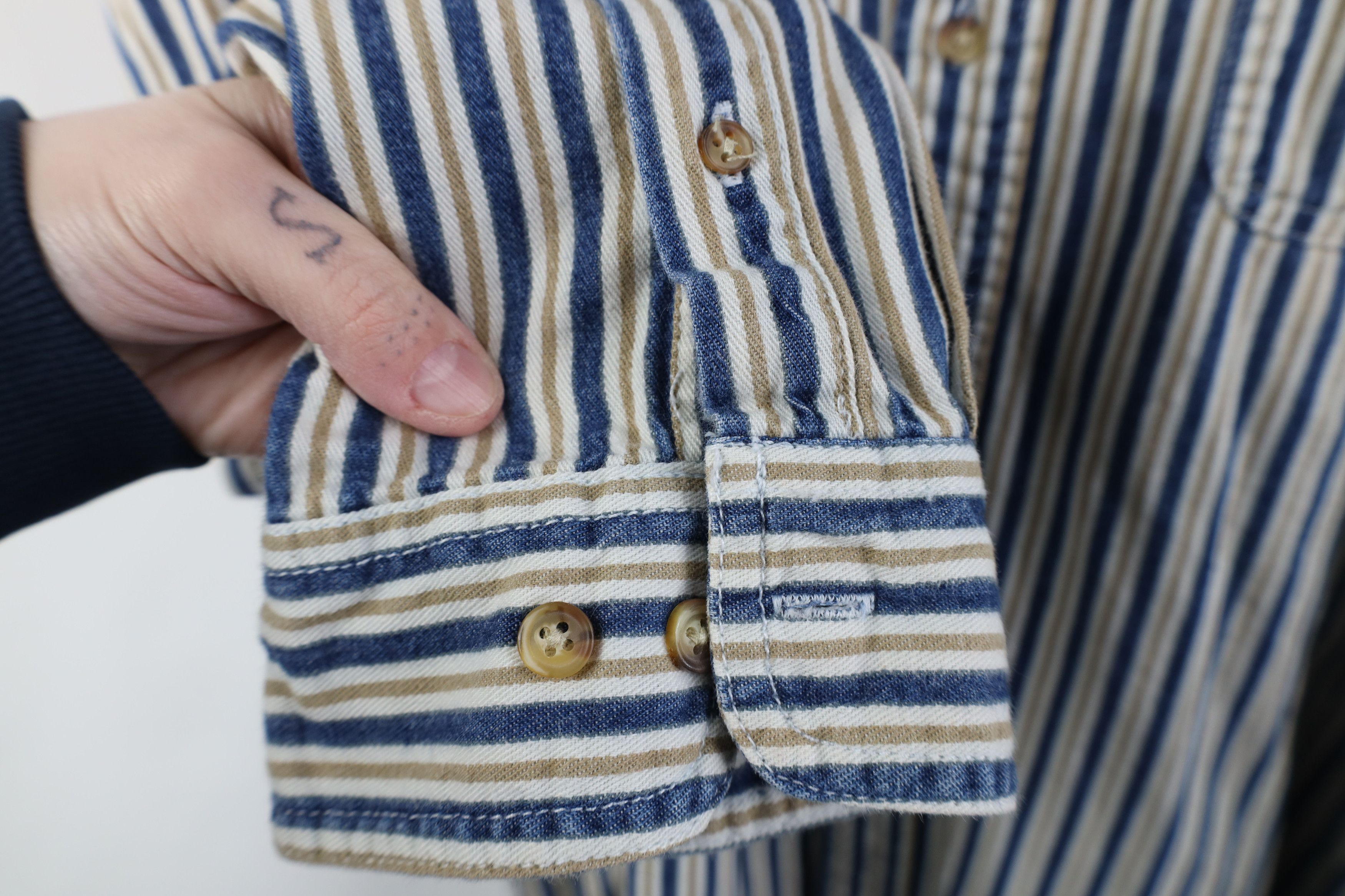Vintage Vintage 90s Streetwear Denim Collared Button Down Shirt Size US XL / EU 56 / 4 - 6 Thumbnail