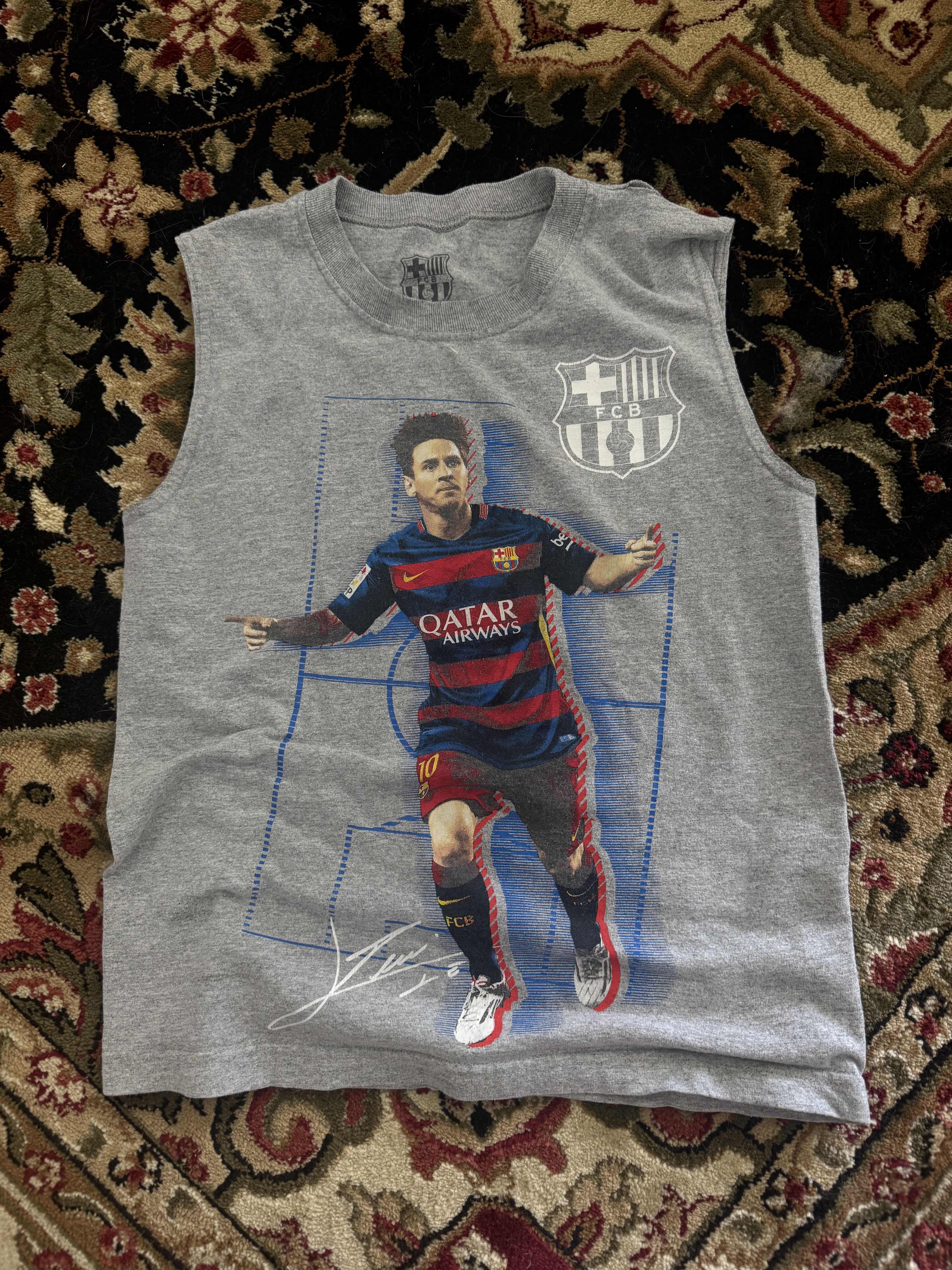 Vintage Vintage y2k FCB Barcelona Messi T-Shirt Size US XS / EU 42 / 0 - 1 Thumbnail