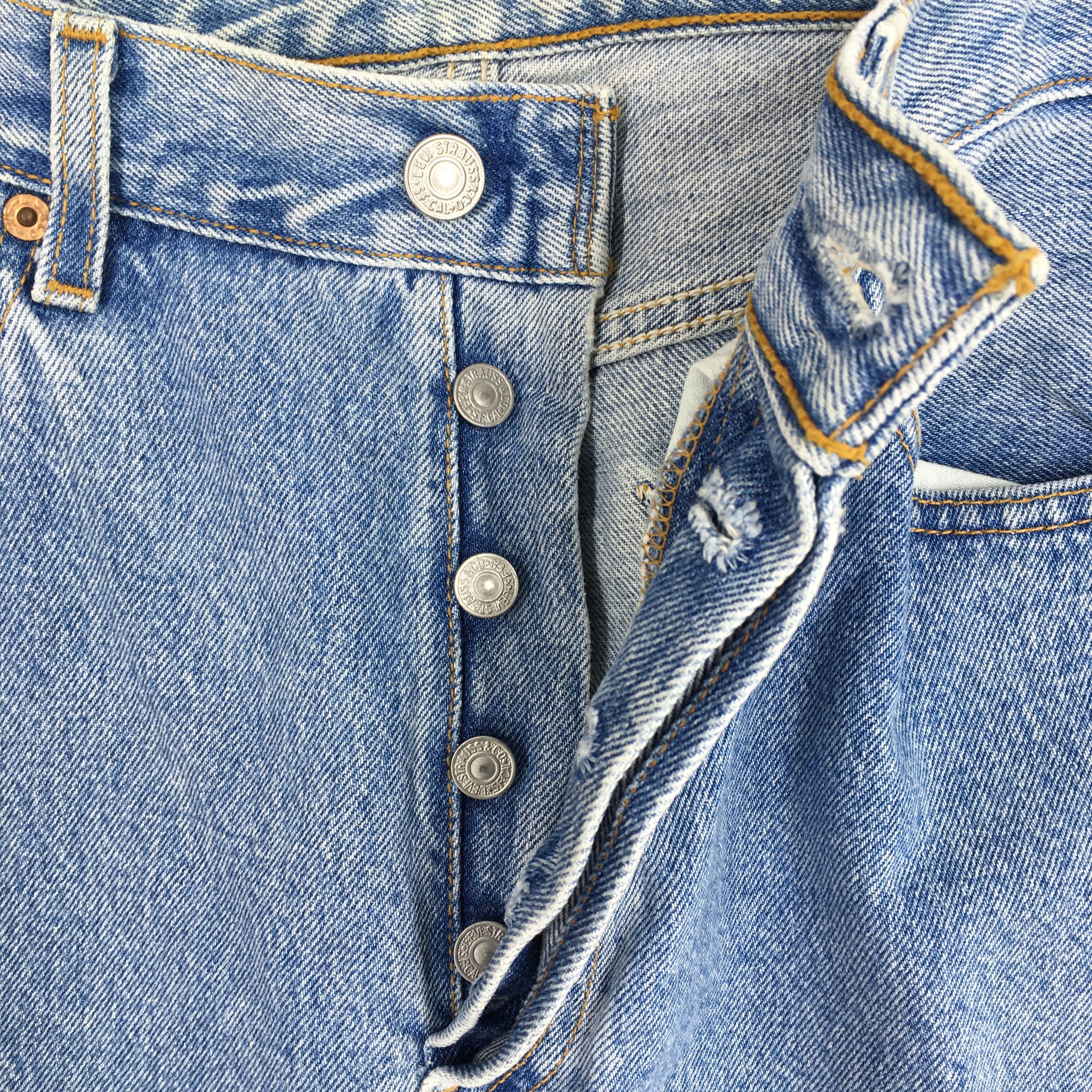 Levi's Size 28x28 Vintage 90s Levi's 501 Faded Blue Jeans S1827 Size US 28 / EU 44 - 6 Thumbnail