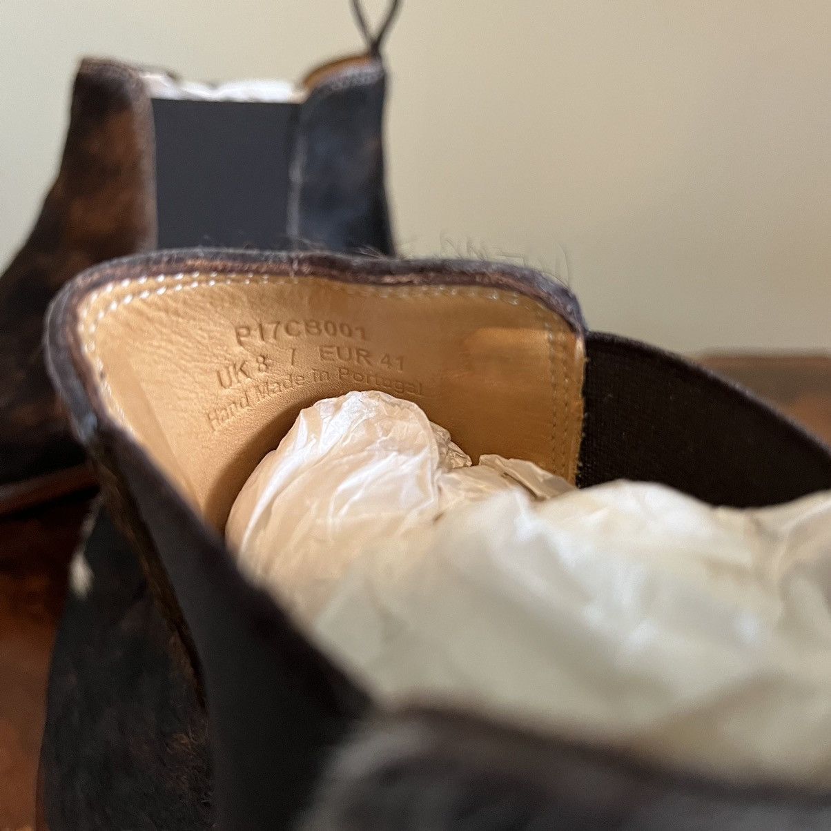Palace Fur Cow Print Leather Chelsea Boots Size US 9 / EU 42 - 10 Thumbnail