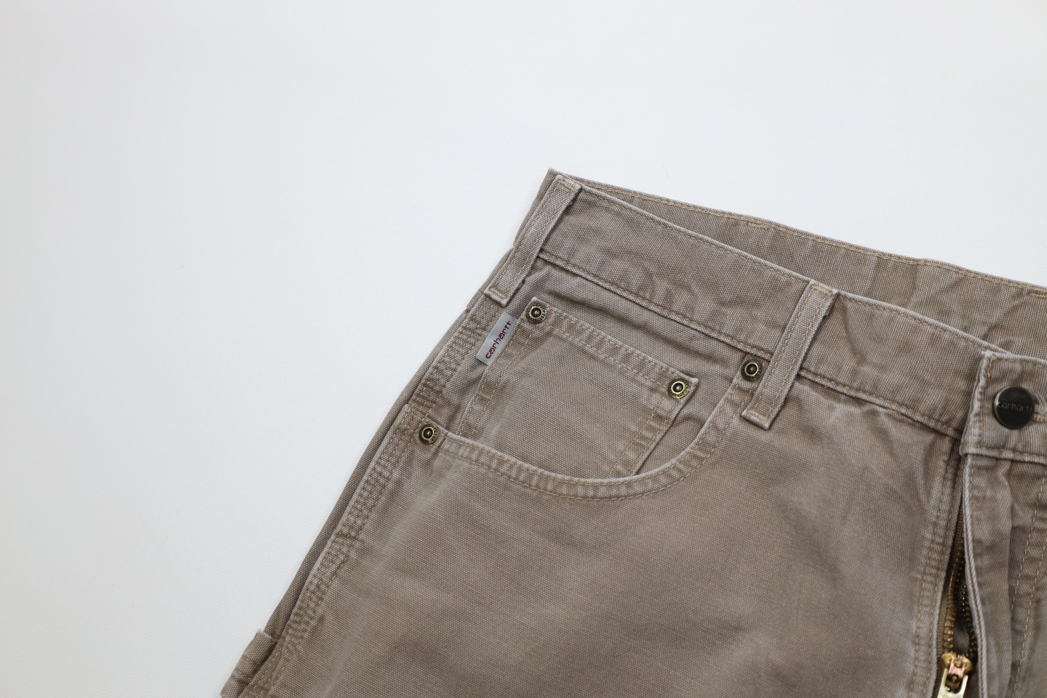 Carhartt Vintage Y2K Carhartt Loose Fit Wide Leg Canvas Pants Beige Size US 34 / EU 50 - 10 Thumbnail