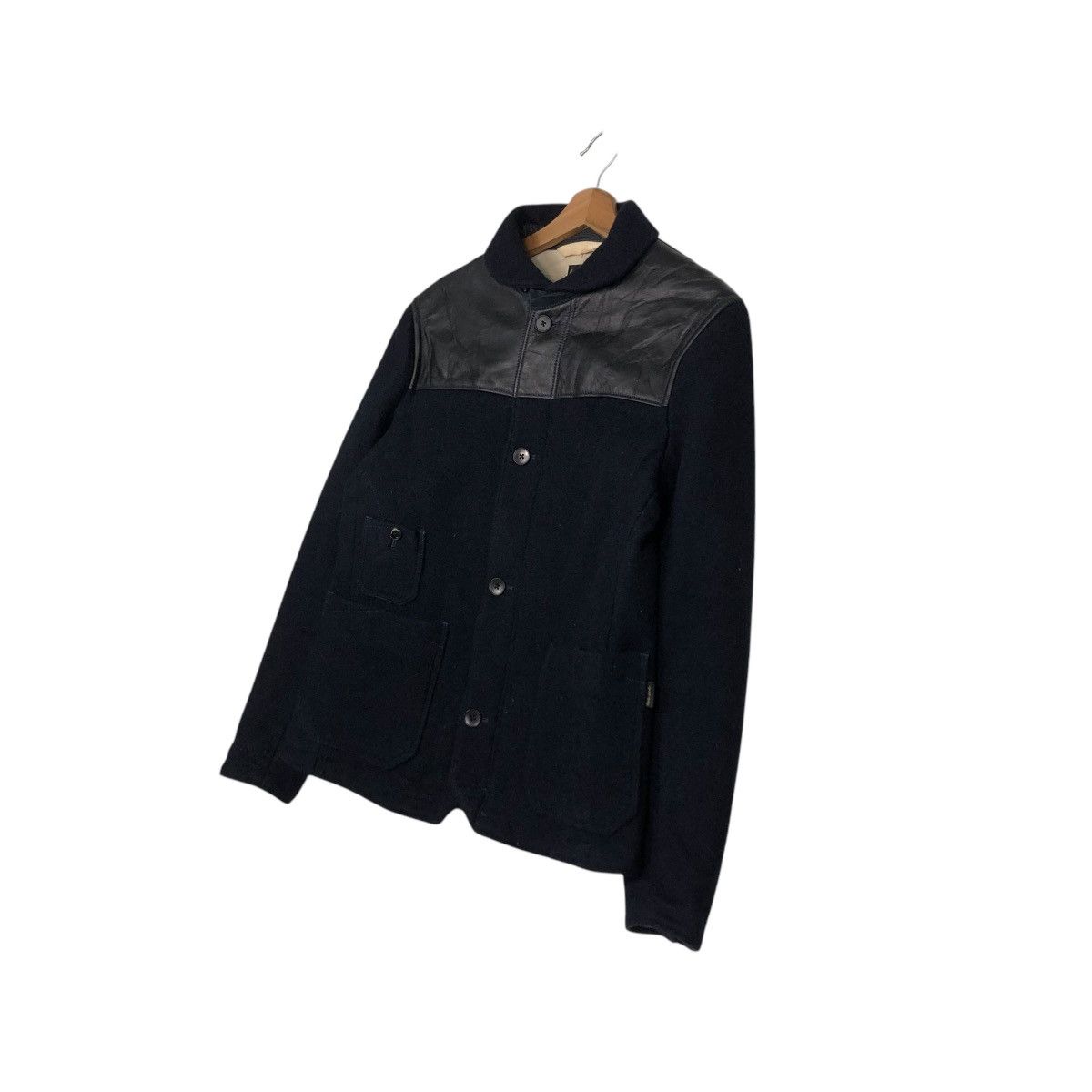 Paul Smith 🔥VINTAGE WOOL JACKET PAUL SMITH JEANS LEATHER PARTS HAND Size US M / EU 48-50 / 2 - 4 Thumbnail