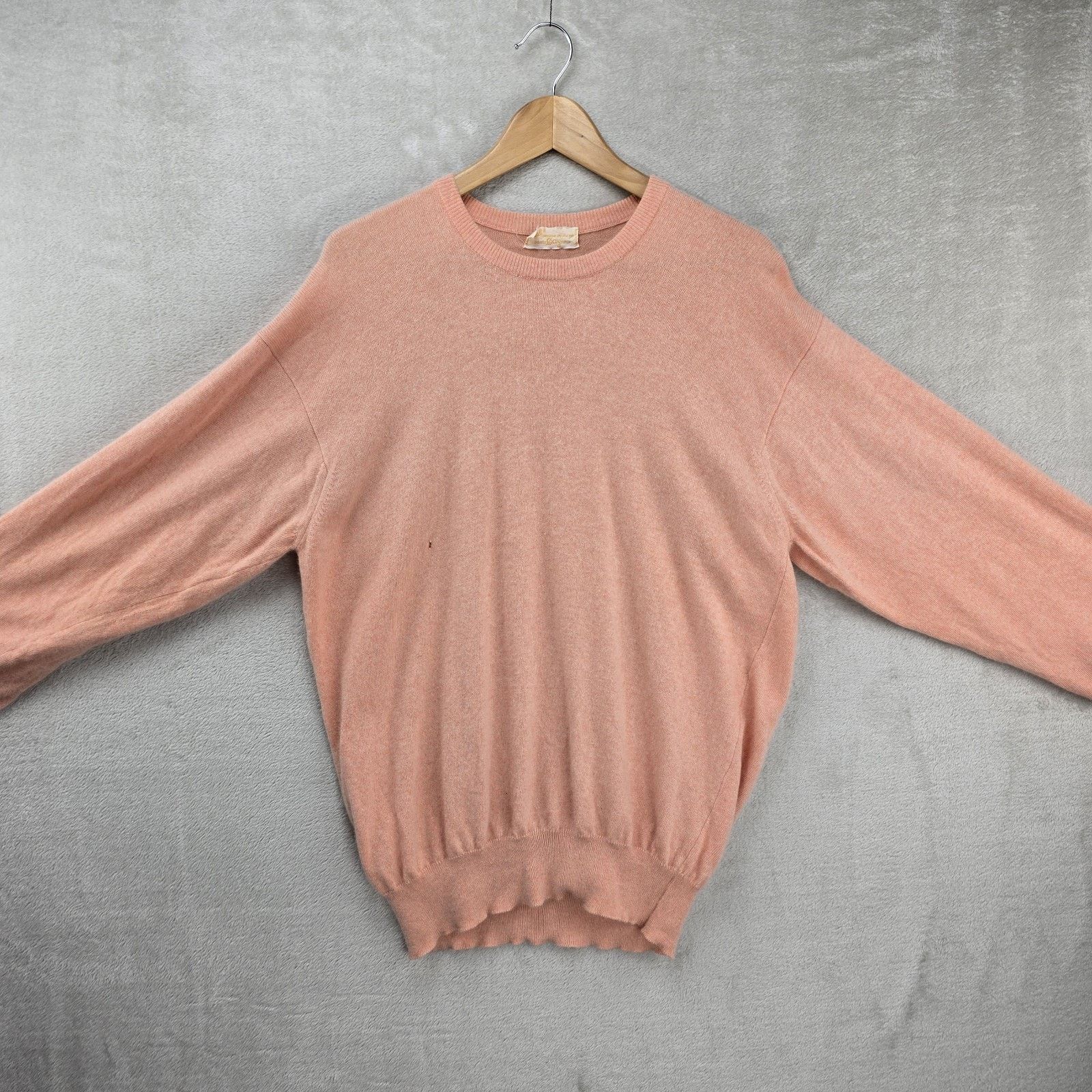 Fedeli Vintage Fedeli Cashmere Sweater Mens 44 Large Peach FLAWS Size US L / EU 52-54 / 3 - 2 Thumbnail