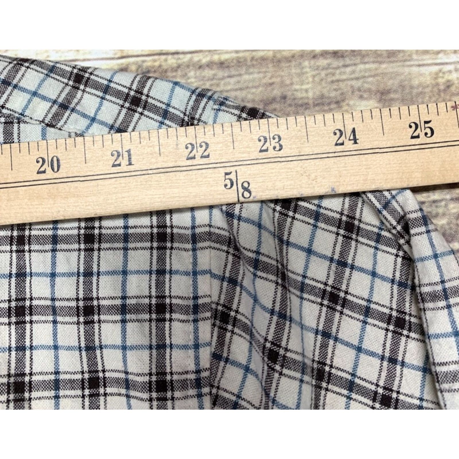 Vintage CE Schmidt Long Sleeve Shirt Mens Size 2XL Plaid White Blue Brown Button Down Size US XXL / EU 58 / 5 - 3 Thumbnail