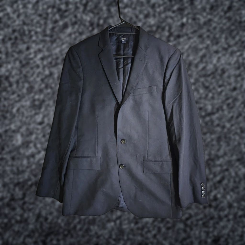 J.Crew J. Crew Classic Ludlow Blazer Super 120s By Loro Piana Suit Jacket Mens 38R Gray Two-Button Jacket Blazer Vintage? No 38 Regular Navy? Wait. Size 38R - 1 Thumbnail