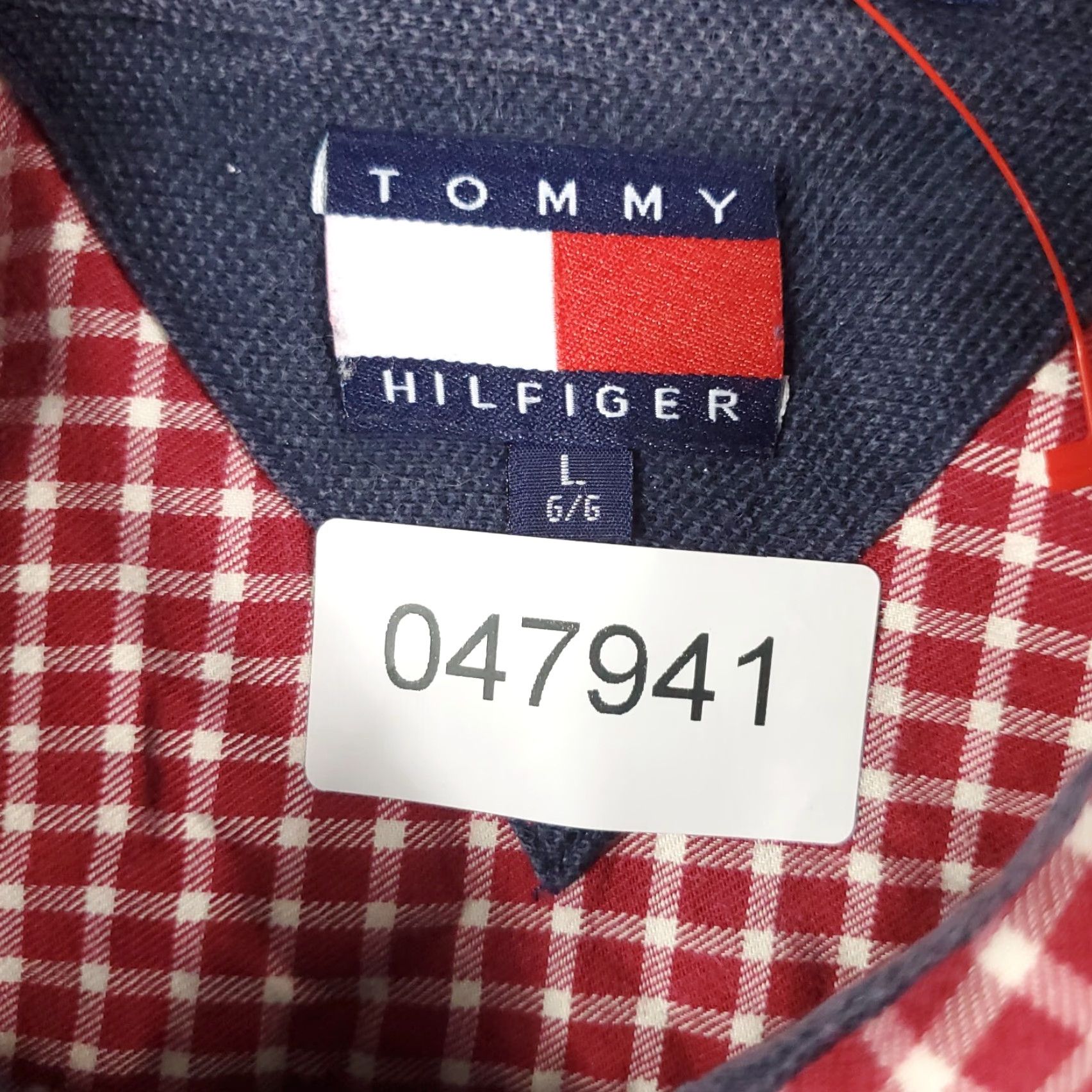 Tommy Hilfiger Tommy Hilfiger Shirt Mens Large Red Check Casual Button-Up Long Sleeve, Regular Fit, Cotton, Classic Preppy Brand Mens Clothing Size US L / EU 52-54 / 3 - 6 Thumbnail