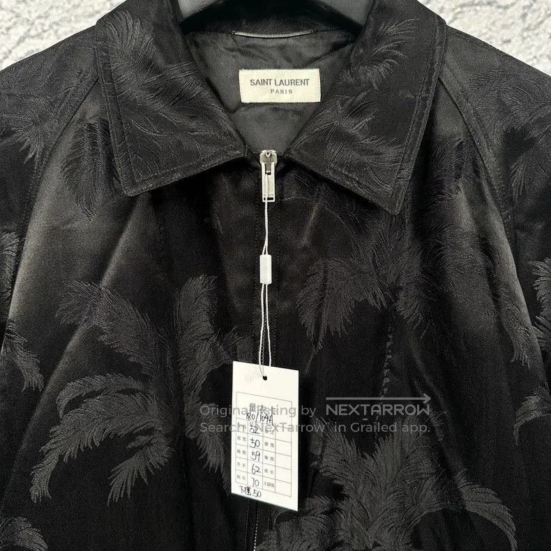 Saint Laurent Paris Saint Laurent Silk Coconut Tree Pattern Jacket Coat. Size US XL / EU 56 / 4 - 3 Thumbnail