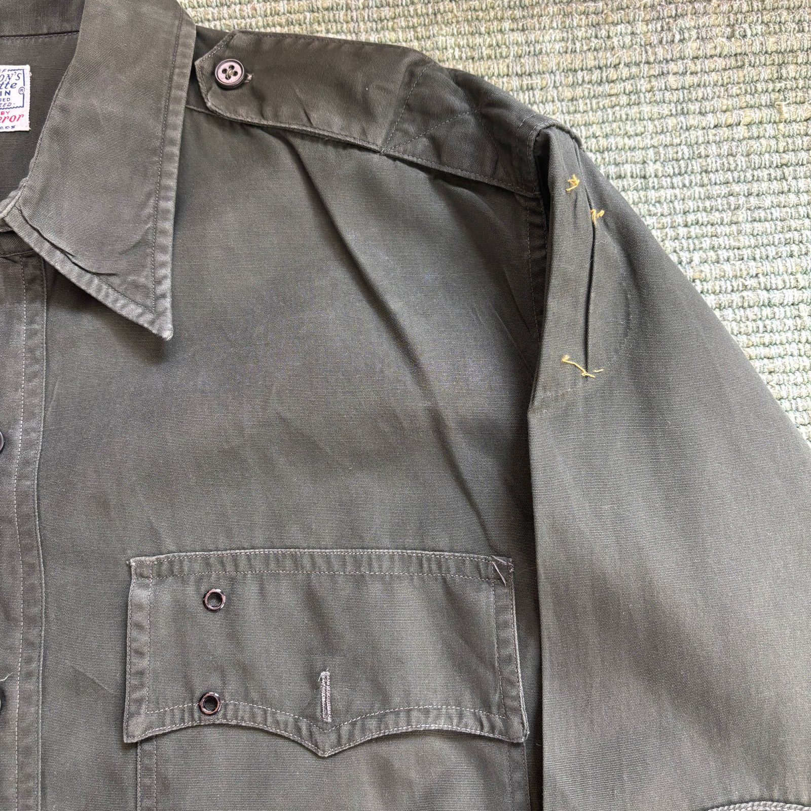 Vintage True Vintage 1950s Sanforized Waxed Cotton Poplin Shirt L Size US L / EU 52-54 / 3 - 6 Thumbnail